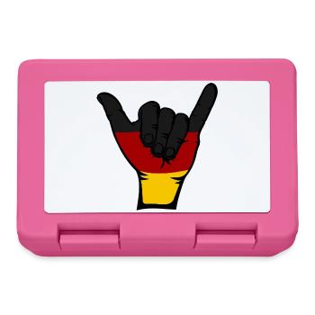 Deutschland Flagge Surfing Symbol - Brotdose - Pink - Vorne