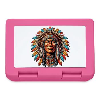 Amérindien Peau rouge d’Amérique - Boîte à goûter - rose - Devant