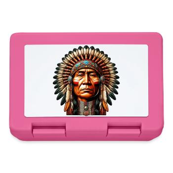 Amérindien Peau rouge d’Amérique - Boîte à goûter - rose - Devant