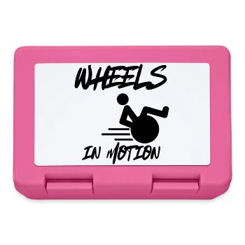Les roues du fauteuil roulant sont toujours en mouvement * - Boîte à goûter - rose - Devant