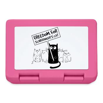 Freiheit für Schrödingers Katze - Lustiger Spruch - Brotdose - Pink - Vorne