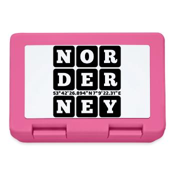 Norderney GPS Coordinates - Lunchbox - pink - Front
