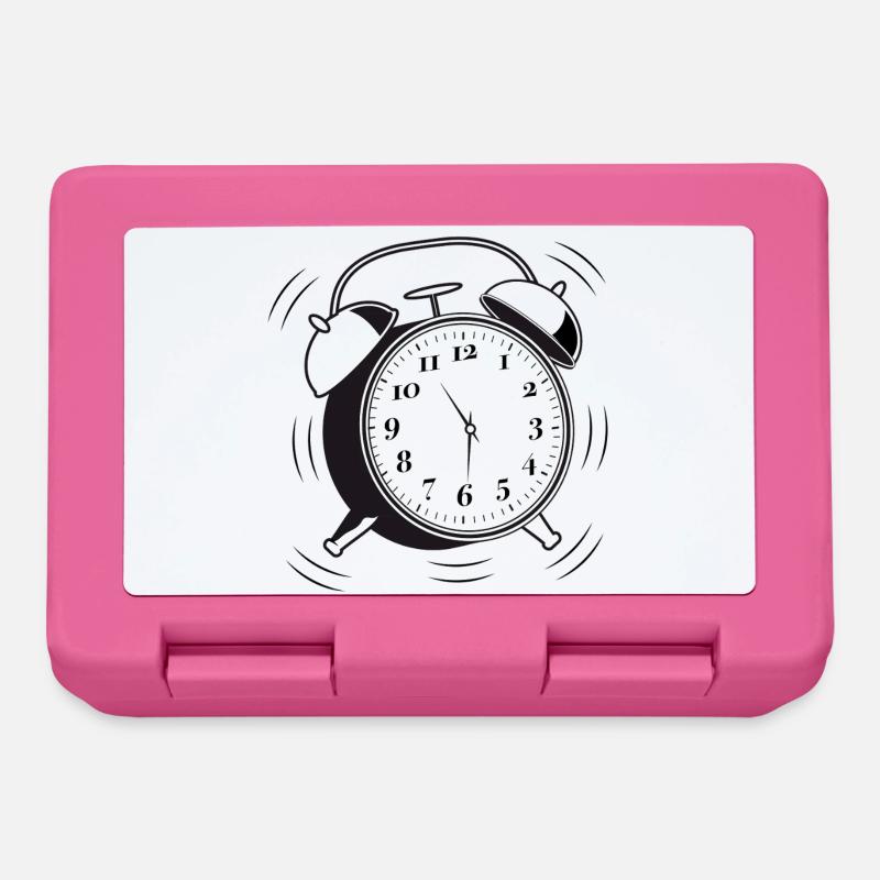 Réveil à sonnerie – motif de l’heure avec charme rétro - Boîte à goûter - rose