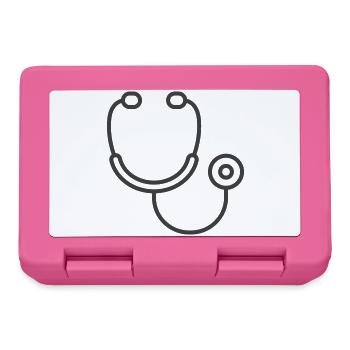 Medical Stethoscope logo icon - Lunchbox - pink - Front