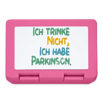Ich trinke nicht, ich habe Parkinson. - Brotdose - Pink - Vorne