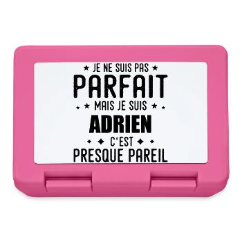 Adrien : authentique, imparfait, top, perfection - Boîte à goûter - rose - Devant