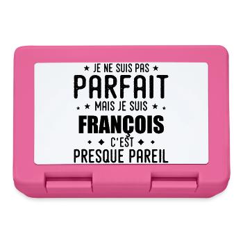 François: authentisch, unvollkommen, oben, Perfektion - Brotdose - Pink - Vorne