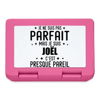 Joel : authentique, imparfait, top, perfection - Boîte à goûter - rose - Devant