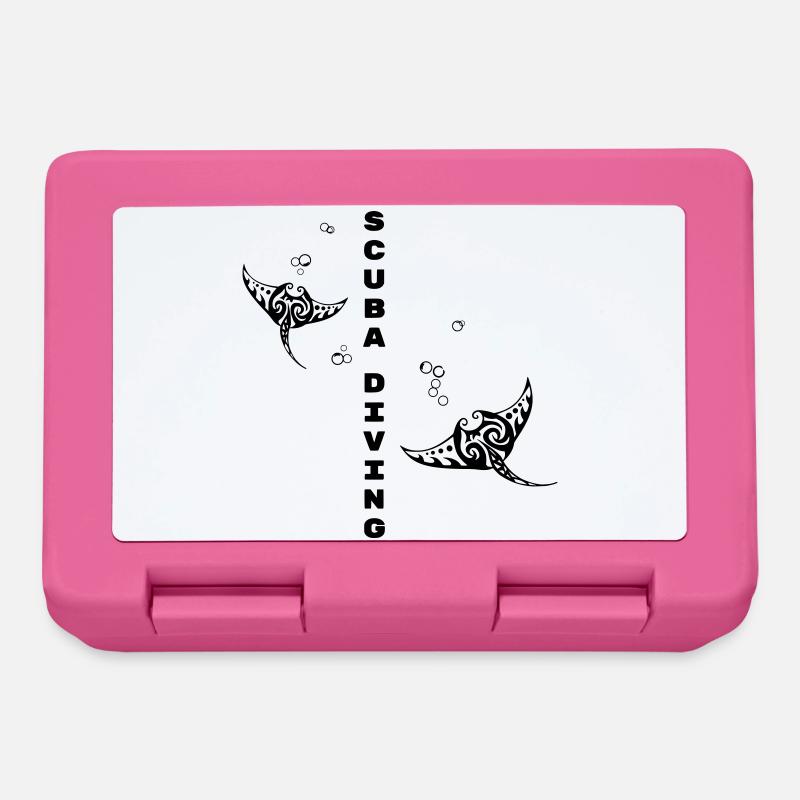 Tauchen – Stammes-Mantarochen-Design - Brotdose - Pink