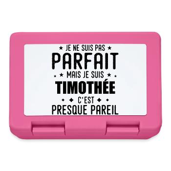Timothée: authentic, imperfect, top, perfection - Lunchbox - pink - Front