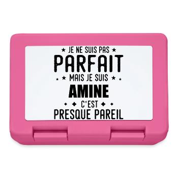 Amine : authentique, imparfait, top, perfection - Boîte à goûter - rose - Devant