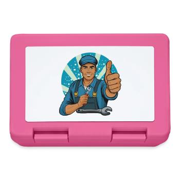Craftsman Thumbs Up Illustration - Lunchbox - pink - Front
