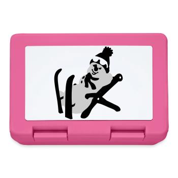 Bonhomme de neige - Boîte à goûter - rose - Devant