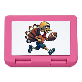 Thanksgiving Football Truthahn - Brotdose - Pink - Vorne
