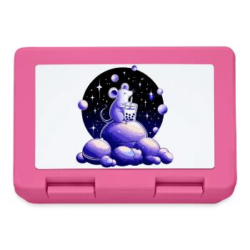 Mondträume Maus mit Bubble Tea - Brotdose - Pink - Vorne