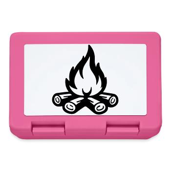 Flamme symbolique du feu de camp - Boîte à goûter - rose - Devant