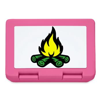 Flamme symbolique du feu de camp - Boîte à goûter - rose - Devant