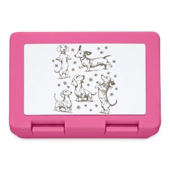 Dachshund Dachshund Dogs Dachshund Dog Dachshund - Lunchbox - pink - Front