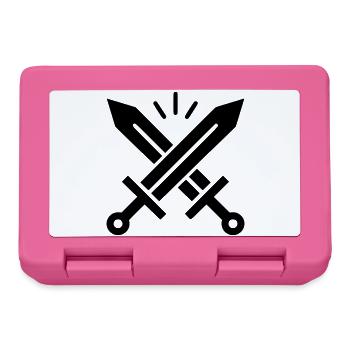 Crossed Swords Crest - Lunchbox - pink - Front