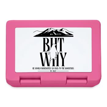 But Why Penguin Meme Minimalist Art - Lunchbox - pink - Front