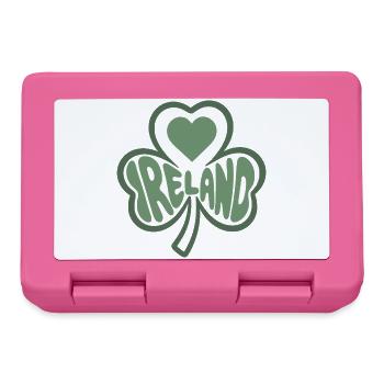 Irlande, Irlande Trèfle au cœur - Boîte à goûter - rose - Devant
