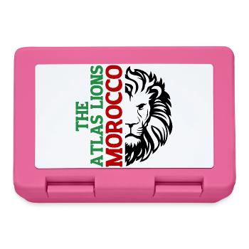 Vertikale Marokko-Typografie mit AtlasLion - Brotdose - Pink - Vorne