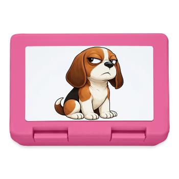 Arrogant Beagle Cartoon Dog Comic Snapped - Lunchbox - pink - Front