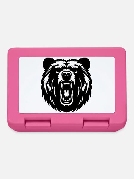 Grizzli russe – Motif fort ! - Boîte à goûter - rose