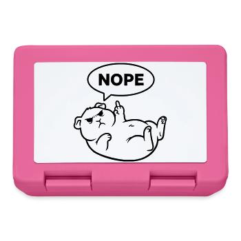  Nager Meerschweinchen Nope Schwarz - Brotdose - Pink - Vorne