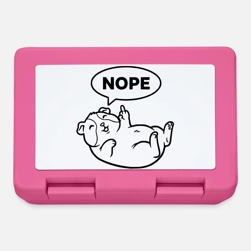 Guinea pig middle finger contour - Lunchbox - pink