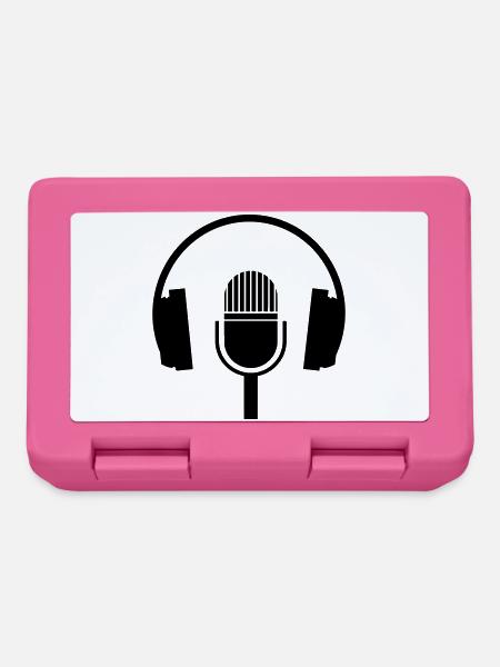 Headphones  Kopfhörer Mikrofon - Brotdose - Pink