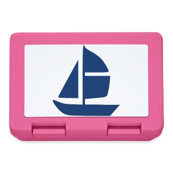 Segelboot Segelschiff segeln Geschenk - Brotdose - Pink - Vorne