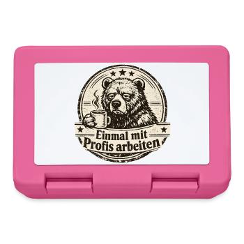 Einmal Mit Profis Arbeiten - Brotdose - Pink - Vorne