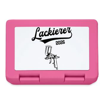 Lackierer Ausbildung Lehre Beruf Meister Maler - Brotdose - Pink - Vorne