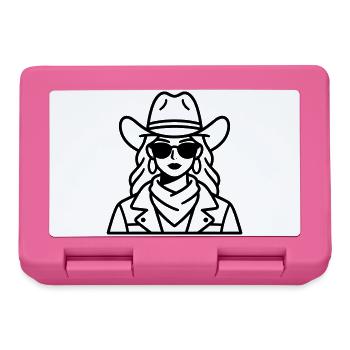 Cowboy girl - Boîte à goûter - rose - Devant