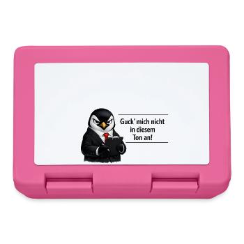 Guck mich nicht in diesem Ton an Pinguin - Brotdose - Pink - Vorne