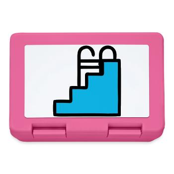  Pool Leiter Schwimmbad Icon - Brotdose - Pink - Vorne