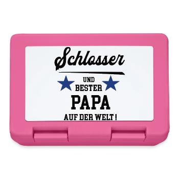 Schlosser Bester Papa Vatertag Geburtstag - Brotdose - Pink - Vorne