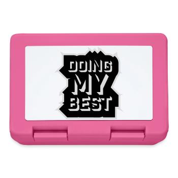 Doing My Best Lustig Ehrlich Motivational Spruch - Brotdose - Pink - Vorne