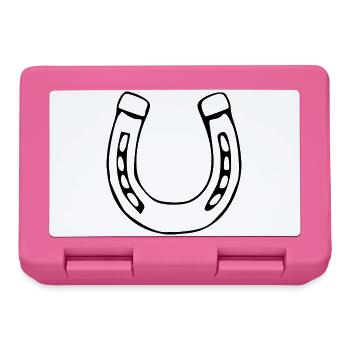 Horseshoe Lucky Horse Riding Gift Rider - Lunchbox - pink - Front