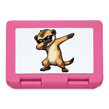 Dabbing Meerkat - Lunchbox - pink - Front
