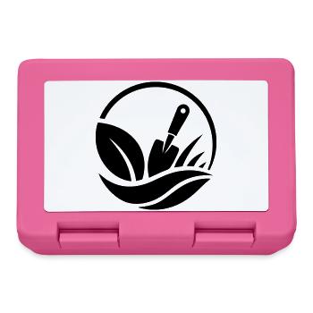 Motif de jardin de plantes à la pelle de jardinier - Boîte à goûter - rose - Devant