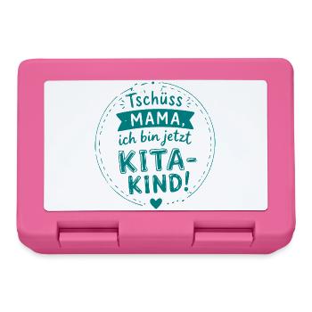 Tschüss Mama Kita Kind Design - Brotdose - Pink - Vorne