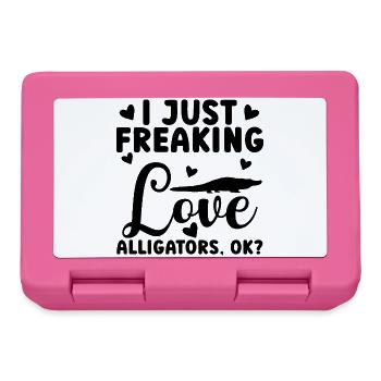 Alligator Reptilien Humor - Brotdose - Pink - Vorne