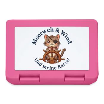 Meerweh, Wind und meine Katze - Brotdose - Pink - Vorne