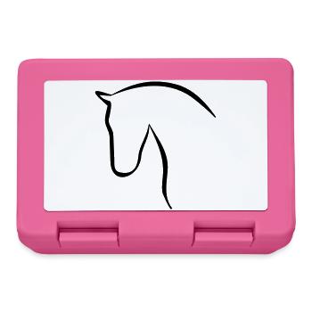 Horse Elegant Silhouette Horse Head - Lunchbox - pink - Front
