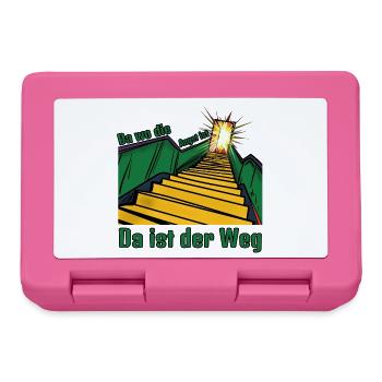 Da wo die Angst ist, da ist der Weg! - Brotdose - Pink - Vorne