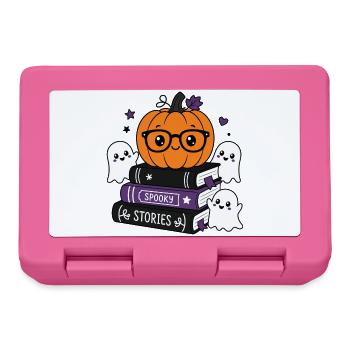 Halloween Kürbis mit Brille - Brotdose - Pink - Vorne