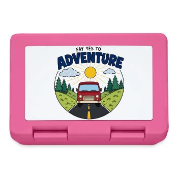 Say Yes to Adventure Van - Lunchbox - pink - Front