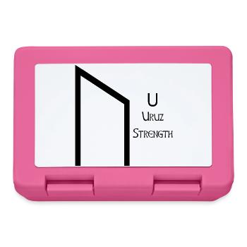 Uruz Rune Complete Black – Viking Futhark - Boîte à goûter - rose - Devant